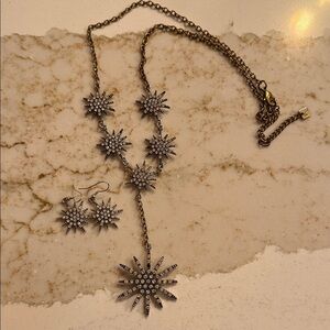 Park Lane Bronze Starburst Necklace and Earring Set